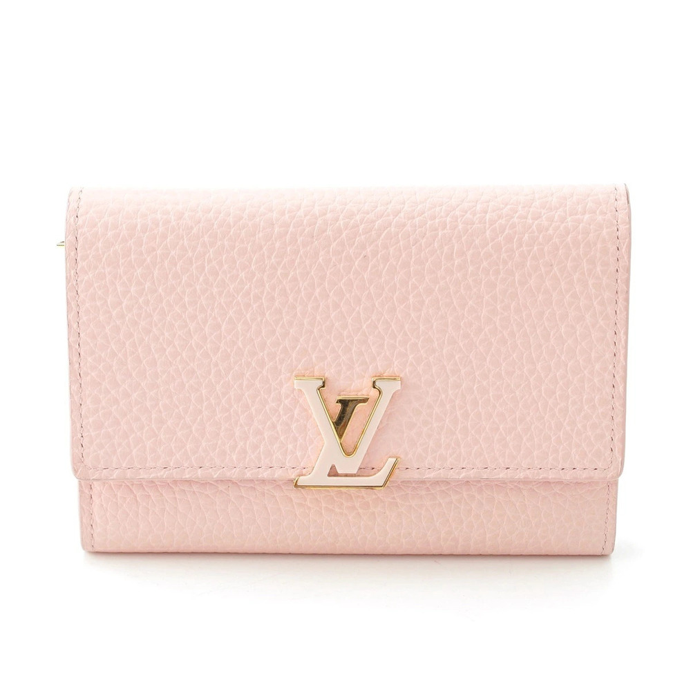 Louis Vuitton Portefeuille Capucines Compact Wallet Tri fold Pink